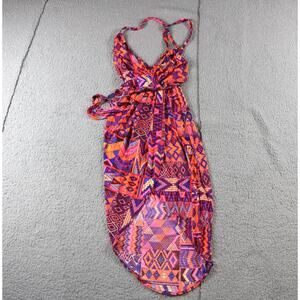 Mara Hoffman Dress S Aztec Southwestern Silk Print Halter Vintage USA